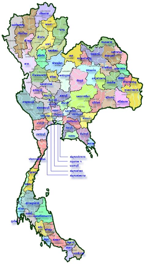 แผนที่ ประเทศไทย 78 จังหวัด