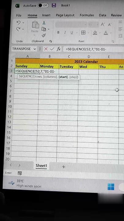 Using Excel Calendar