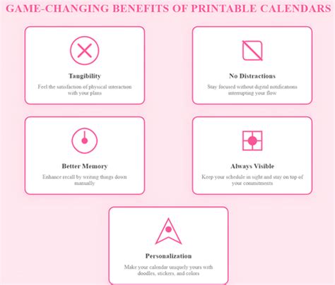 Benefits of Using Printable Calendars