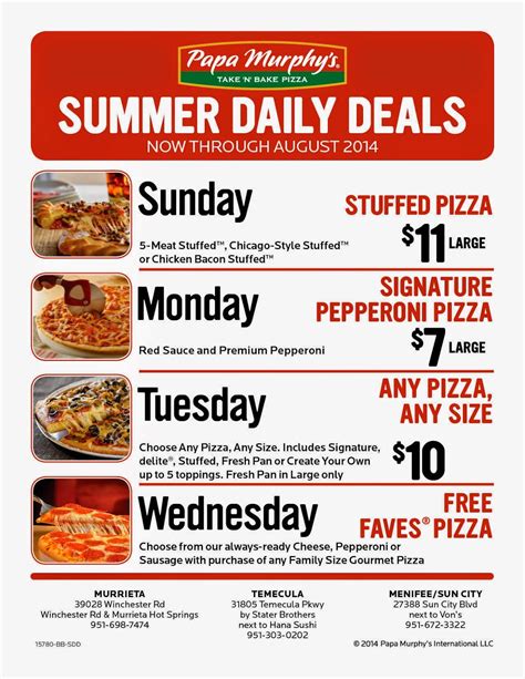 Free Appetizer or Side Coupons Papa Murphy's