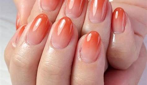 オレンジ ピンク グラデ ネイル Nailrossa On Instagram “ニュアンス🧡 ベージュとの組み合わせ が大人綺麗でした パラ