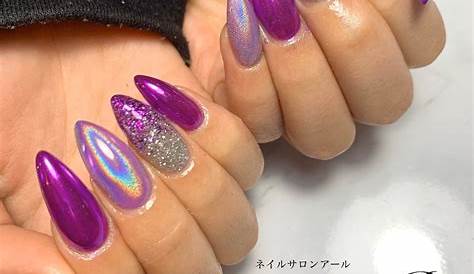 紫×ミラーネイル！