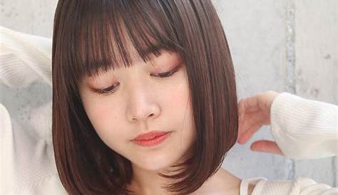 バング重め ボブ 髪型 黒髪 前髪ありのヘアで「モテ♡」を呼び込む大人可愛いを狙ってみない？【HAIR】 ヘアスタイリング ロングのヘアスタイル