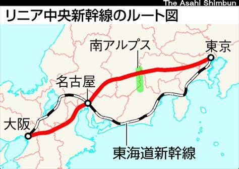 リニア中央新幹線 ルート案