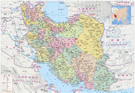 伊朗地图高清中文版