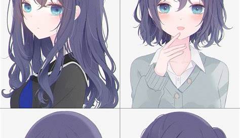 女の子向け可愛い髪型イラスト Animation Sketches Anime Drawings Sketches Hair Reference Art