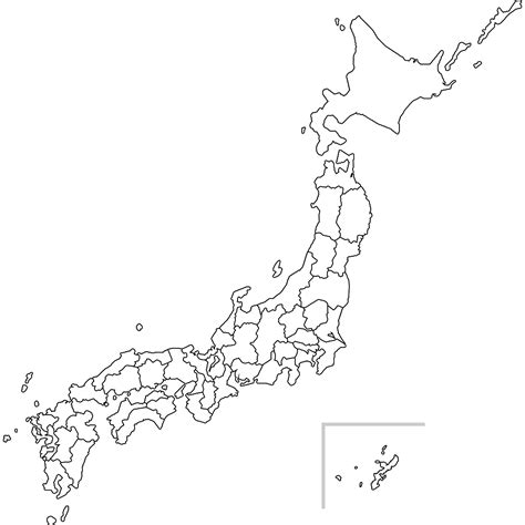 日本地図 画像 白地図