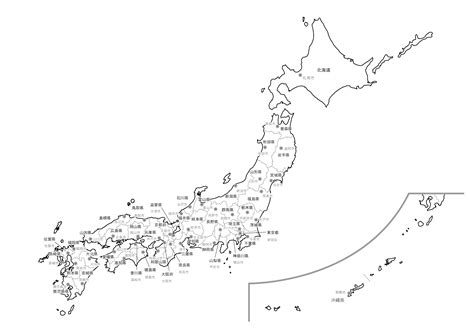 日本地図 白地図 無料 小学生