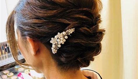 アルマリアン福岡ご結婚式に参列ご親族50代ミディアム 留袖ヘア ヘアセット・着付け専門店Threekeys 福岡天神の着物レンタルが