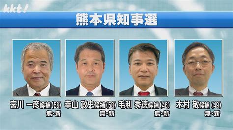 熊本県知事選挙 2024候補者 学歴