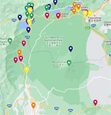 精進湖民宿村 地図