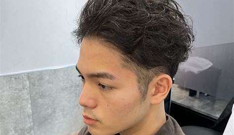 軟毛 髪型 メンズ パーマ ナチュラル ショート×NAVY×恭平×409523【HAIR】