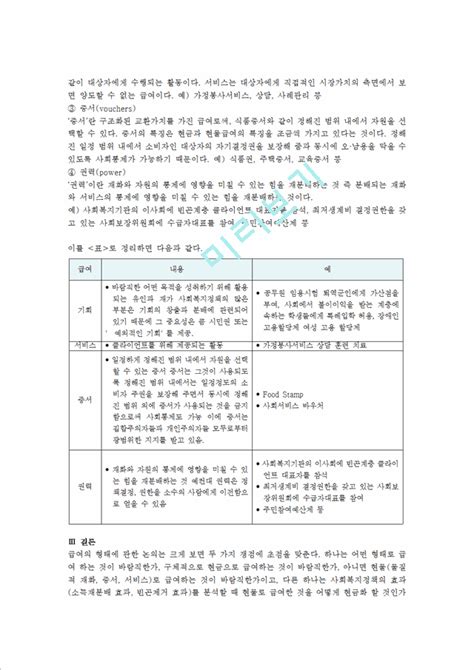 길버트와 테렐의 사회복지대상자 선정기준