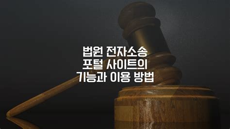 대한민국법원 전자소송 이용 권한