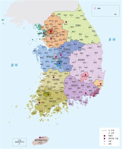 대한민국 지도 이미지