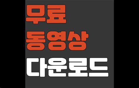 동영상 무료 사이트 다운로드