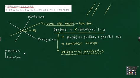 두직선의 교점을 지나는 직선