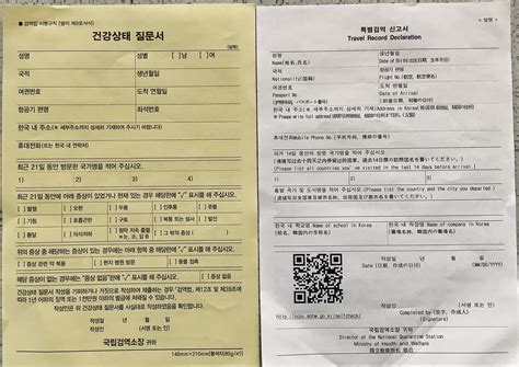 미국에서 한국 입국시 필요한 서류 2023