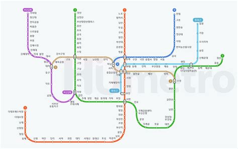 부산 지하철 노선도 2021