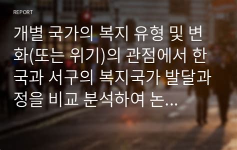 서구의 복지국가 확대과정에서 출발한 관점