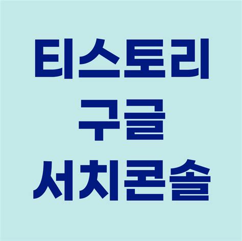 티스토리 구글 서치콘솔 플러그인