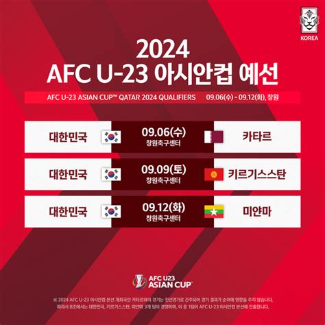 한국 축구 경기 일정 2024 아시안컵