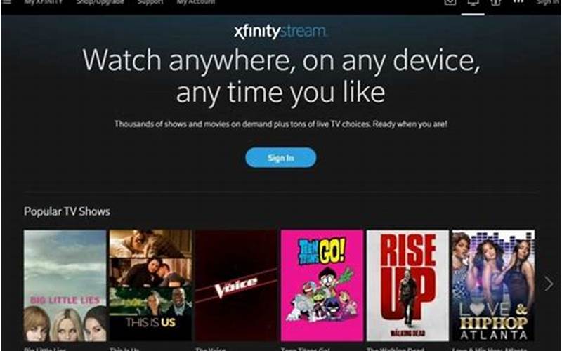 📋 Xfinity Streaming App: Complete Information Table