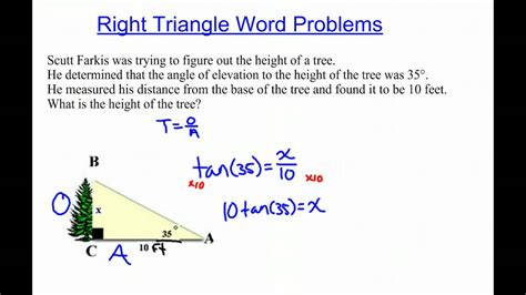 😊 Solving right triangles word problems. Word Problems Using Right