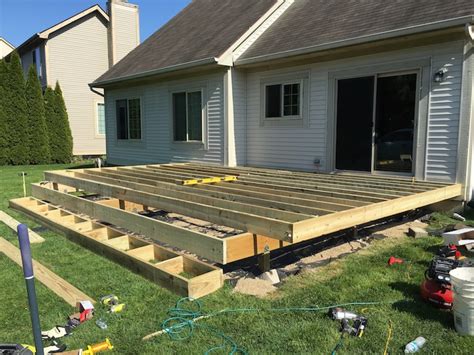 Building the Frame for Floating Deck Plans