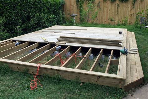Installing the Decking for Floating Deck Plans