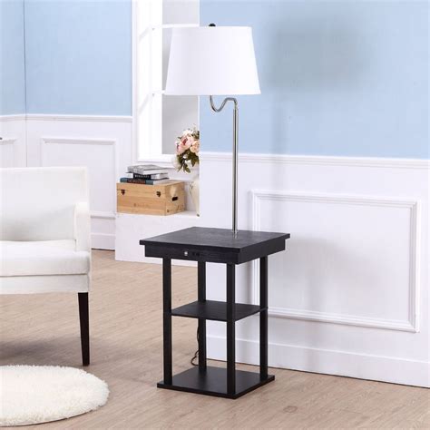 Floor lamp with built-in storage combining style and functionality