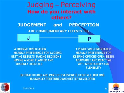 How Judging and Prospecting Individuals Interact with Others