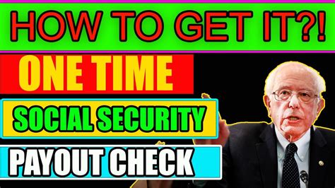 Social Security one-time payment