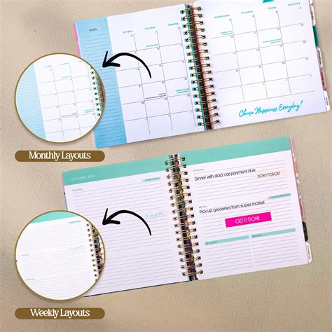 Tabbed Monthly Sections