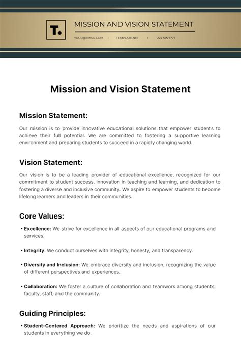 Vision and Mission Statement