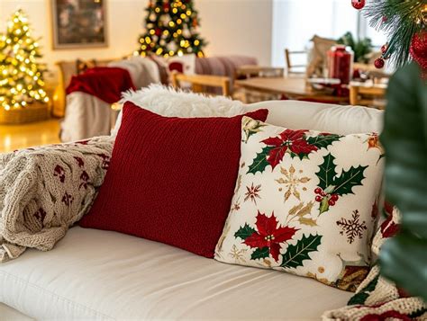 Bedroom Christmas Themed Throws and Pillows