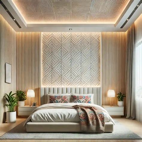 Bedroom wall design statement wall