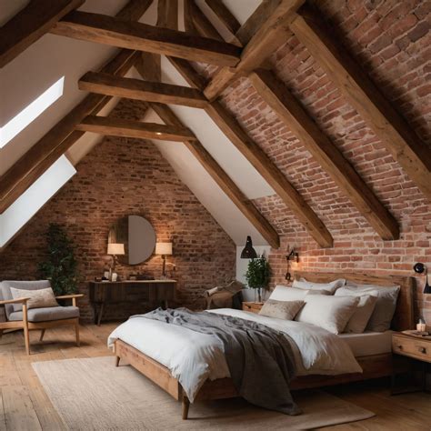 color palette in an attic bedroom