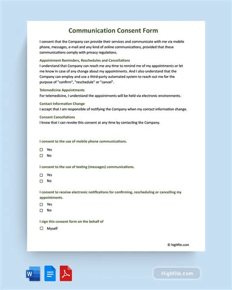communication and consent