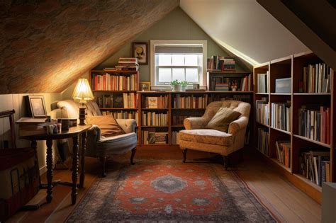 cozy nook in an attic bedroom