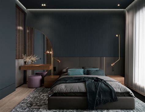 Dark Bedroom with Mirror