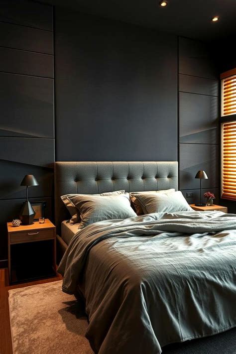 Dark Grey Bedroom Textured Fabrics