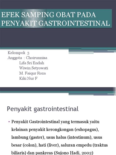 Efek Samping Gastrointestinal Obat Samuraten
