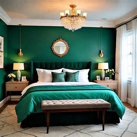 Emerald Green Bedroom Lighting