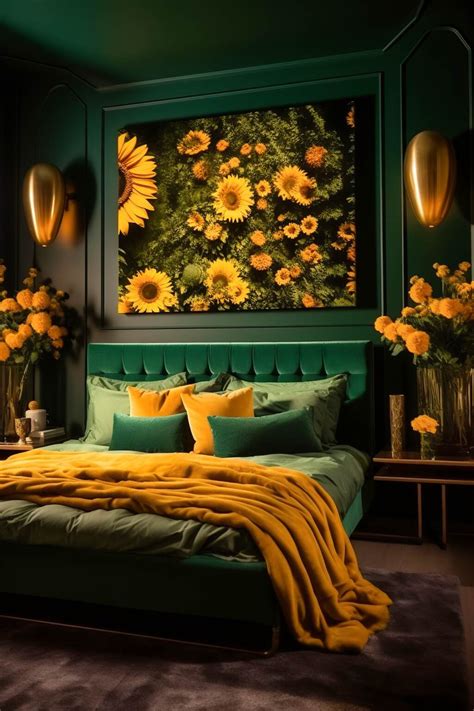 Emerald Green Bedroom Wall Decor
