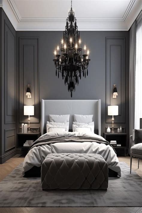 grey bedroom ideas with lighting