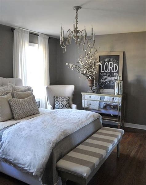 grey bedroom walls with mirrors