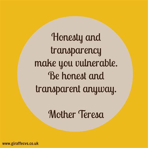 honesty and transparency