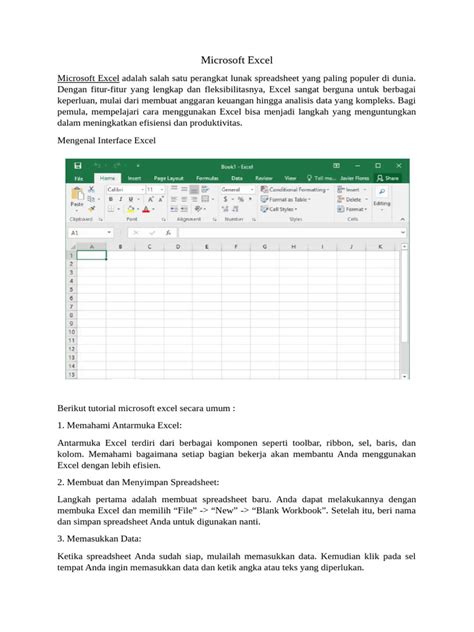 memahami microsoft excel
