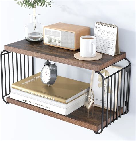 Nightstand shelves in bedroom